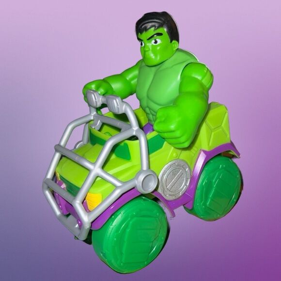 Marvel Spidey & His Amazing Friends Hulk Figure and Smash Truck Vehicle B16 - Picture 5 of 7